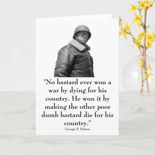 Allgemeines Patton und Zitat Karte (Gelbe Blume)
