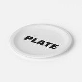 Allgemeines Plakat Pappteller (Schrägansicht)