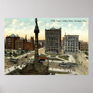 Allgemeines Quadrat Cleveland Ohio 1910 Vintag Poster