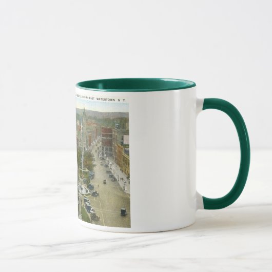 Allgemeines Quadrat, Watertown NY 1928 Vintag Tasse (Rechts)