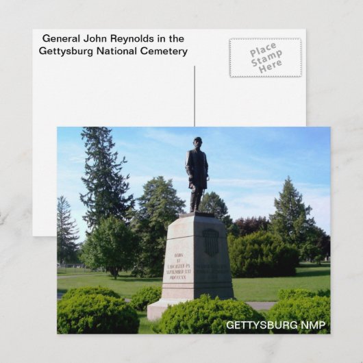 ALLGEMEINES REYNOLDS-MONUMENT POSTKARTE (Vorne/Hinten)