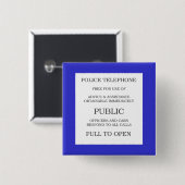 Allgemeines Telefonzellezeichen Button (Vorne & Hinten)