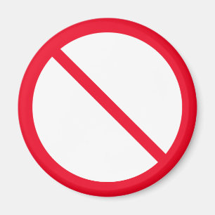 Allgemeines Verbot   Red Circle Sign   Magnet