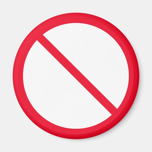 Allgemeines Verbot | Red Circle Sign | Magnet (Vorne)