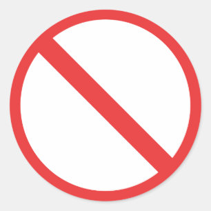 Allgemeines Verbot Runder Aufkleber