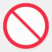 Allgemeines Verbotszeichen | Klassische Round Stic Runder Aufkleber (Vorderseite)