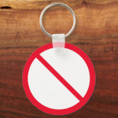 Allgemeines Verbotszeichen | Schlüsselanhänger für (Vorderseite)