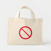 Allgemeines Verbotszeichen | Tiny Tote Bag Mini Stoffbeutel (Vorne)