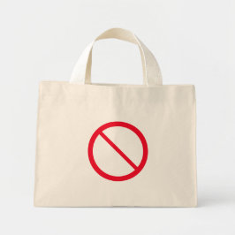 Allgemeines Verbotszeichen | Tiny Tote Bag Mini Stoffbeutel