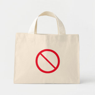 Allgemeines Verbotszeichen   Tiny Tote Bag Mini Stoffbeutel