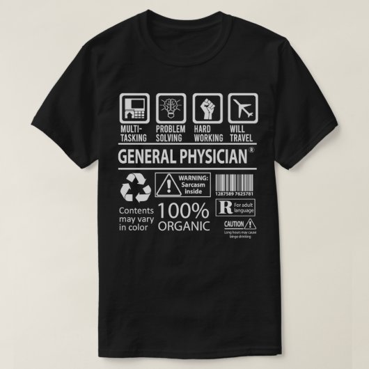 Allgemeinmediziner MultiTasking - zertifizierte Jo T-Shirt (Design vorne)