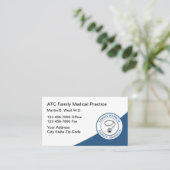 Allgemeinmedizinische Praxis Visitenkarte (Stehend Vorderseite)
