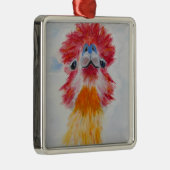 Allie Alpaka Silbernes Ornament (Rechts)