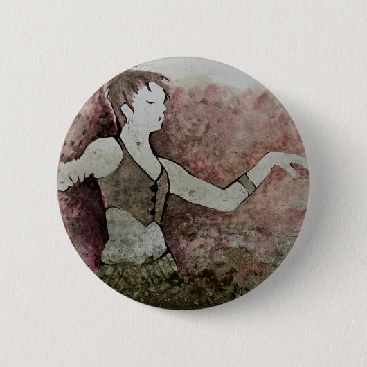 Allie Cat Grunge Tribal Belly Dancer Button (Vorderseite)