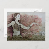 Allie Cat Grunge Tribal Belly Dancer Postkarte (Vorne/Hinten)