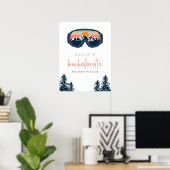ALLIE Farbenfrohe Berge Ski Bachelorette Herzlich Poster (Heimbüro)