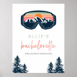 ALLIE Farbenfrohe Berge Ski Bachelorette Herzlich  Poster