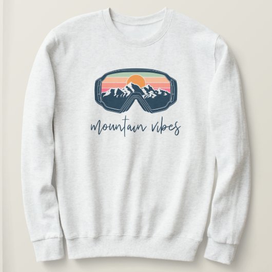 ALLIE Mountain Vibes Ski Goggle Bachelorette Grupp Sweatshirt (Design vorne)