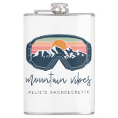 ALLIE Ski Snowboarding Goggle Mountain Vibes Flachmann (Vorderseite)