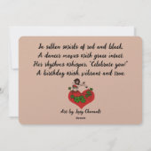 Alliecat Belly Dancer Happy Birthday Feiertagskarte (Rückseite)