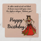 Alliecat Belly Dancer Happy Birthday Feiertagskarte (Vorne/Hinten)