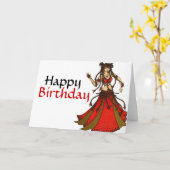 Alliecat Tribal Bauch Dancer Karte (Gelbe Blume)