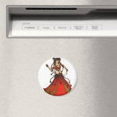 Alliecat Tribal belly Dancer Magnet (In Situ (Geschirrspüler))