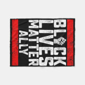 Allied Black Lives Fleecedecke (Vorderseite (Horizontal))