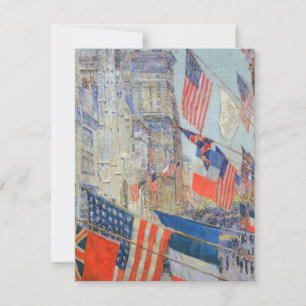 Allies Day, Mai 1917 von Childe Hassam, Vintage Ar Einladung