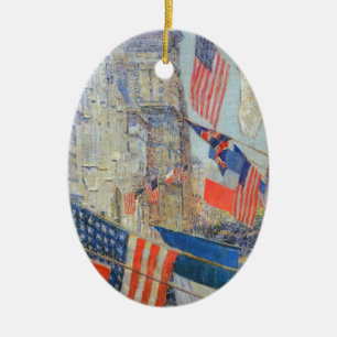Allies Day, Mai 1917 von Childe Hassam, Vintage Ar Keramikornament