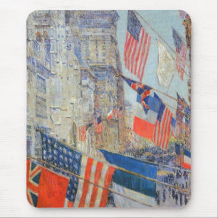 Allies Day, Mai 1917 von Childe Hassam, Vintage Ar Mousepad