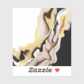 Alligare Abstract Gold Black White Fluid Art Aufkleber (Blatt)