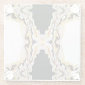 Alligare Abstract Gold Black White Fluid Art Glasuntersetzer (Rückseite)