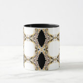 Alligare Abstract Gold Black White Fluid Art Tasse (Zentrum)