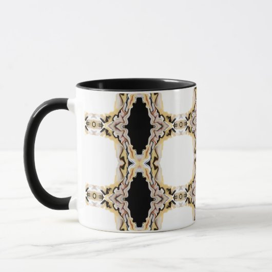 Alligare Abstract Gold Black White Fluid Art Tasse (Links)