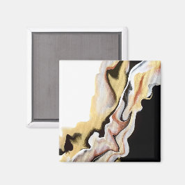 Alligare Golden Abstrakte Acryl Fluid Kunst Magnet