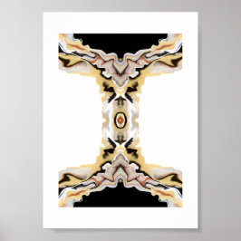 Alligare Golden Abstrakte Acryl Fluid Kunst Poster