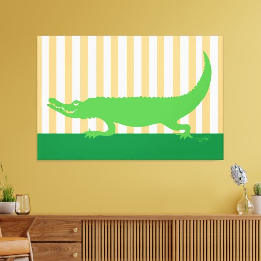 Alligator 40x60 Leinwand Art (Insitu (Wohnzimmer))