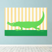 Alligator 40x60 Leinwand Art (Insitu (Holzboden))