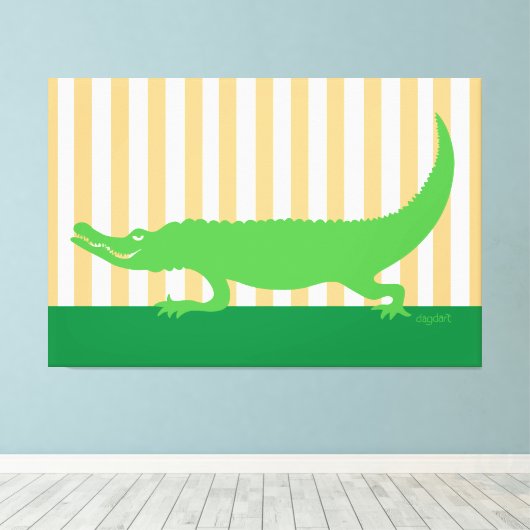 Alligator 40x60 Leinwand Art (Insitu (Holzboden))