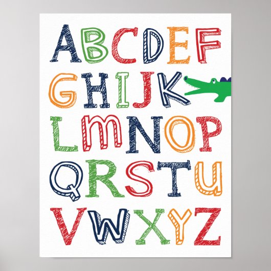 Alligator ABC Poster (Vorne)