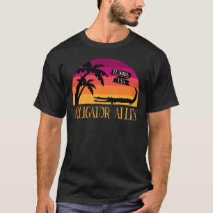 Alligator Alley Florida Everglades Retro T - Shirt