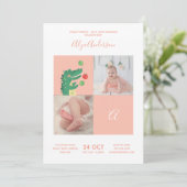 Alligator ・ Alphabet Monogram Niedlich Baby Dusche Einladung (Stehend Vorderseite)