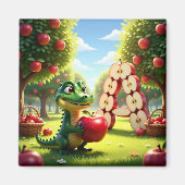 Alligator Andy – Kids Art Magnet - Apple (Vorne)