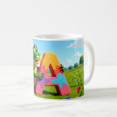 Alligator Andy Mug – A – Alphabet Kaffeetasse (VorderseiteRechts)