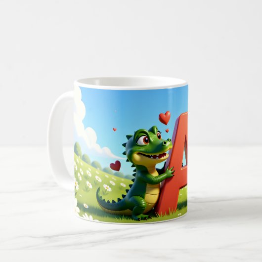 Alligator Andy Mug – A with love Kaffeetasse (Vorderseite Links)