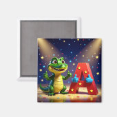 Alligator Andy -  Thumbs up – Kids Art Magnet (Vorderseite/Rückseite)