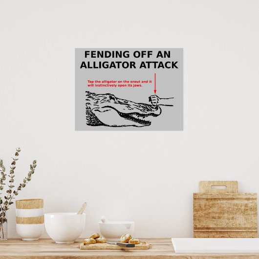 Alligator Attack Poster (Küche)
