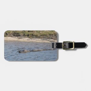 Alligator auf dem Wasser-Gepäckanhänger Gepäckanhänger