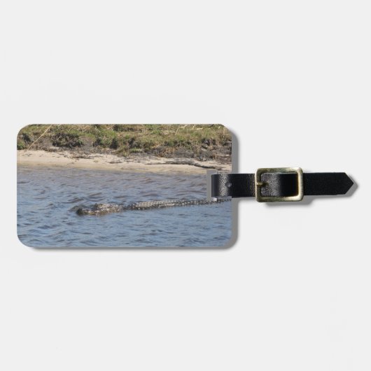 Alligator auf dem Wasser-Gepäckanhänger Gepäckanhänger (Vorderseite horizontal)